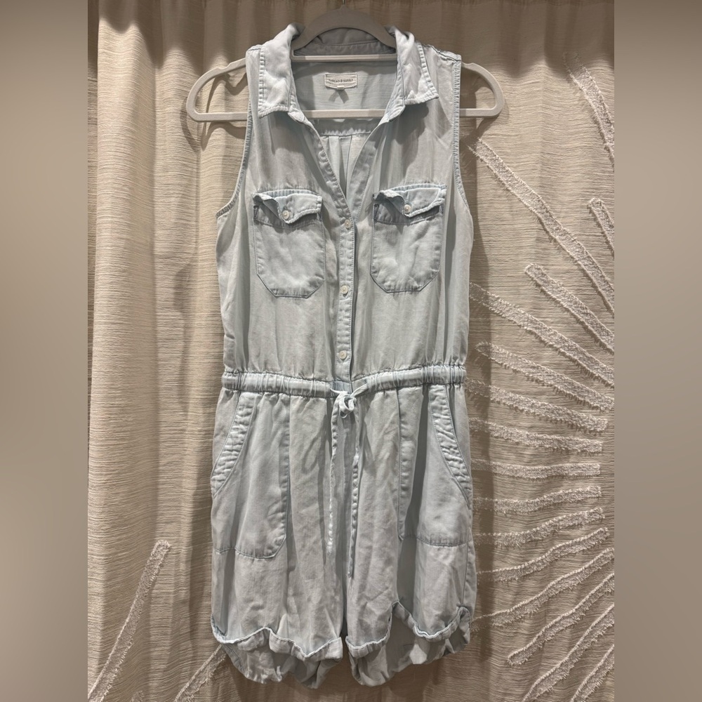 Thread & Supply Denim Romper Medium